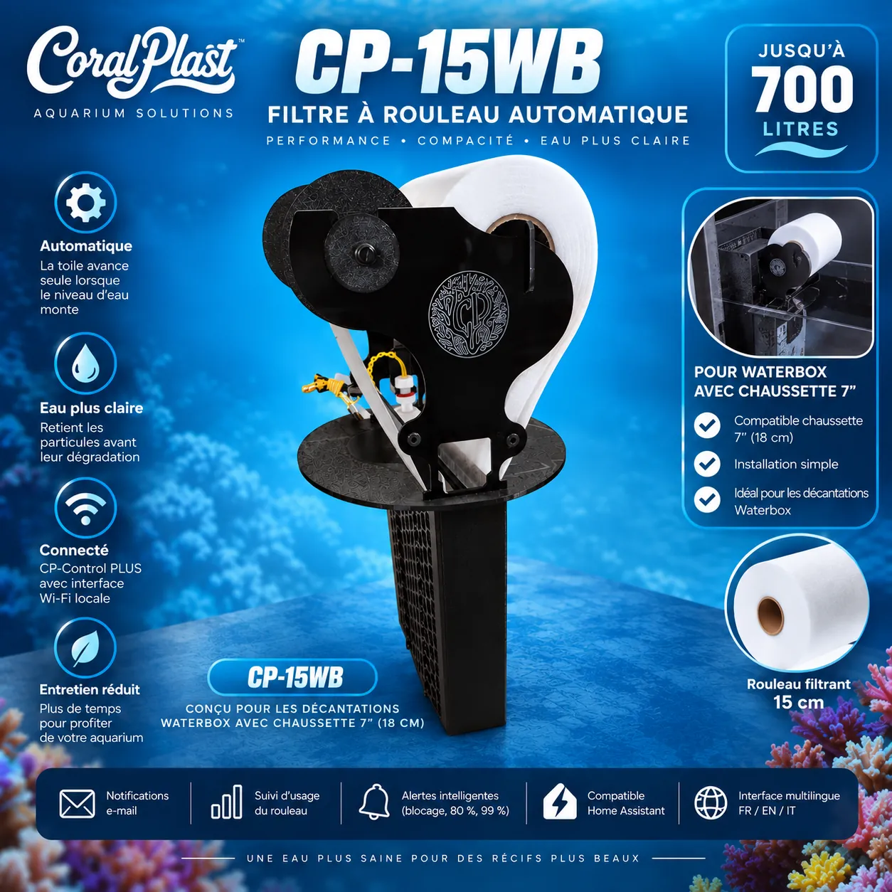 CP-15WB – Filtro a rullo per Waterbox 18 cm