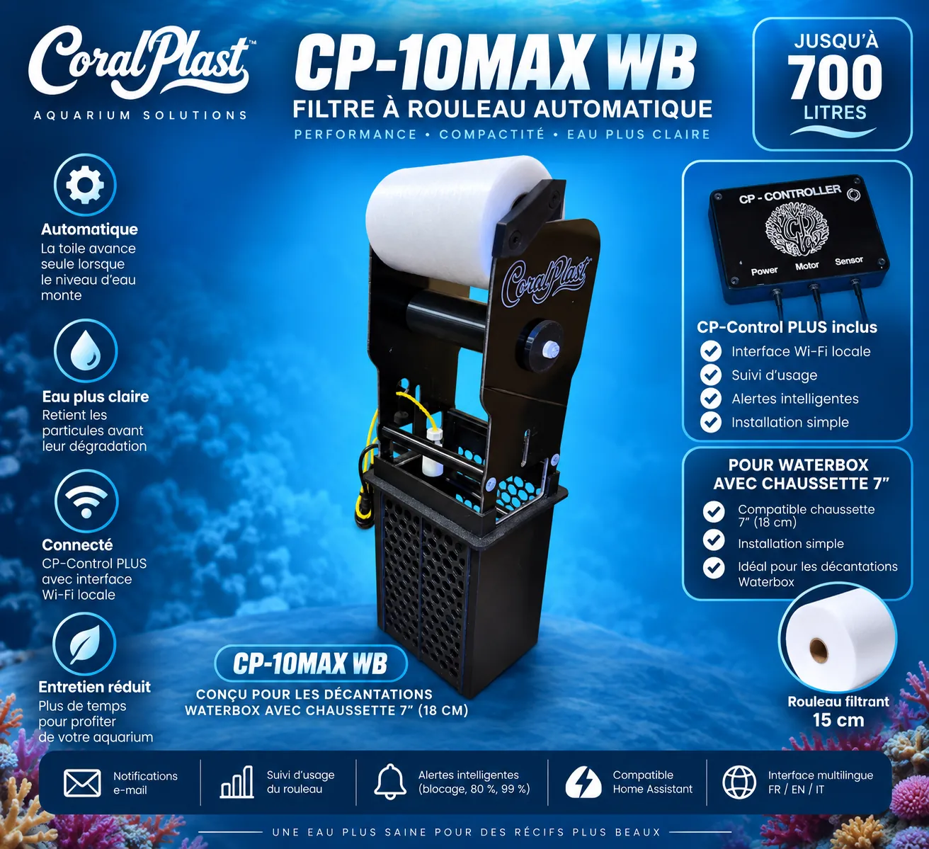 CP-10MAX WB – Per Waterbox e supporto calza da 18 cm