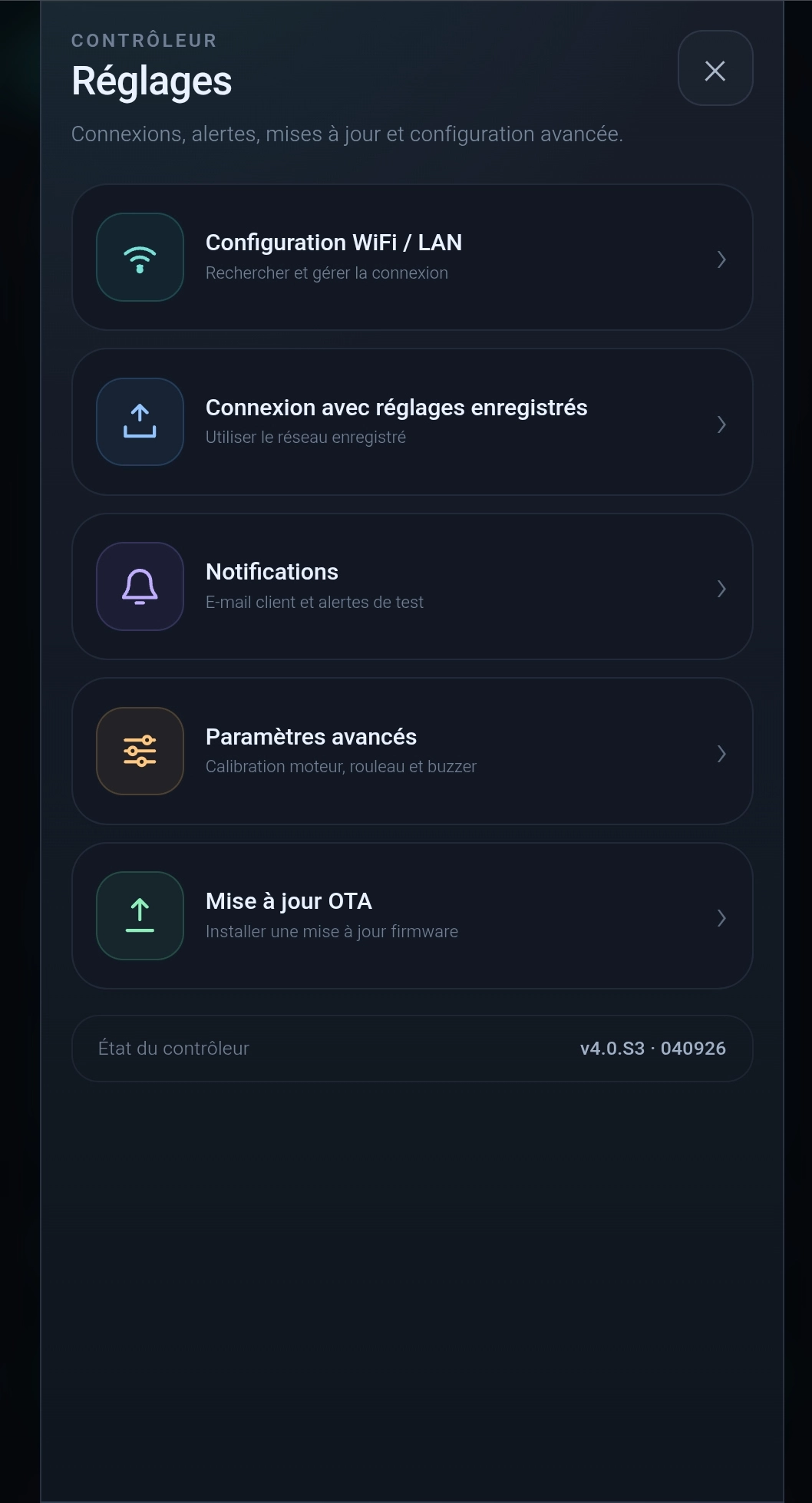 Impostazioni di CP-Control PLUS